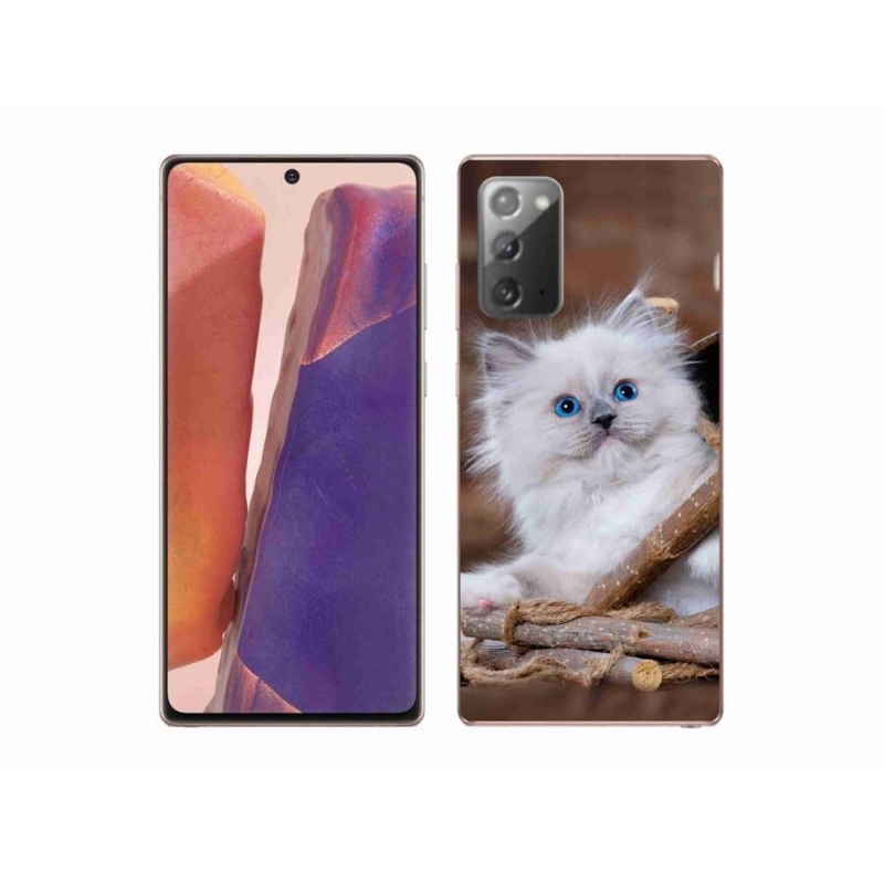 Gél védőhuzat mmCase Samsung Galaxy Note 20/Note 20 5G - fehér cica