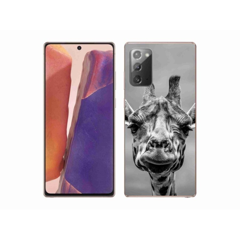 Zselés borítás mmCase Samsung Galaxy Note 20/Note 20 5G - fekete-fehér zsiráf