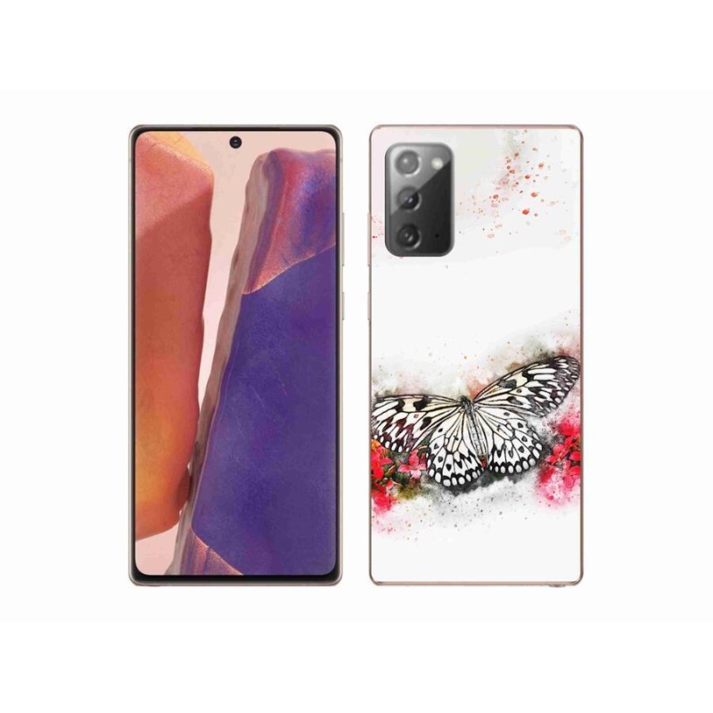 Gél védőhuzat mmCase Samsung Galaxy Note 20/Note 20 5G - fekete-fehér pillangó
