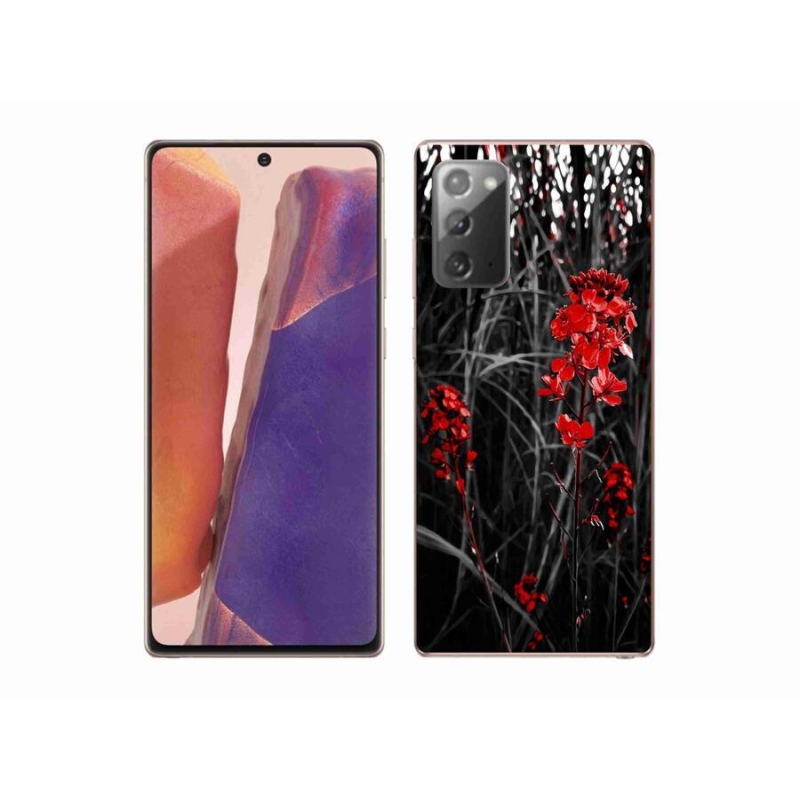 Zselés borítás mmCase Samsung Galaxy Note 20/Note 20 5G - piros növényhez