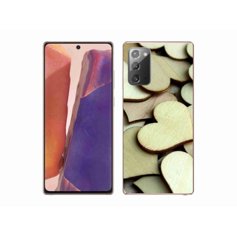 Zselés borítás mmCase Samsung Galaxy Note 20/Note 20 5G - fából készült szívek