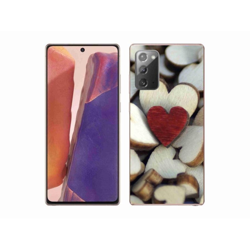 Zselés borítás mmCase Samsung Galaxy Note 20/Note 20 5G - gravírozott piros szív