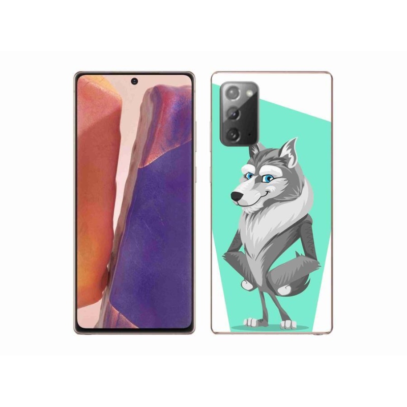 Zselés borítás mmCase Samsung Galaxy Note 20/Note 20 5G - rajzfilm farkashoz