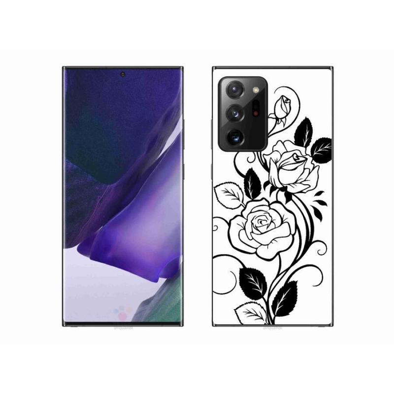 Zselés borítás mmCase Samsung Galaxy Note 20 Ultra - fekete és fehér rózsa