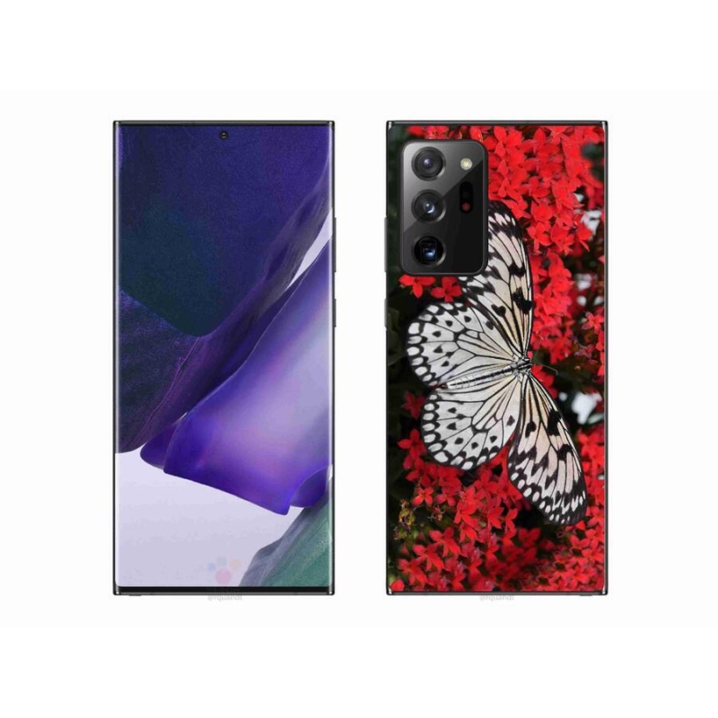 Zselés borítás mmCase Samsung Galaxy Note 20 Ultra - fekete-fehér pillangó 1