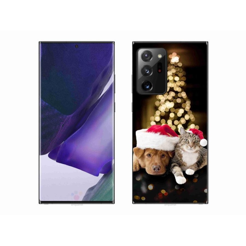 Gél borítás mmCase Samsung Galaxy Note 20 Ultra - Karácsonyi kutya és macska