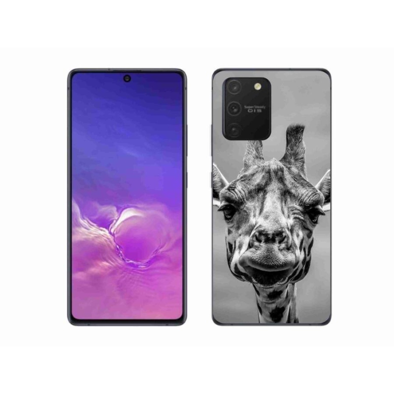 Zselés borítás mmCase Samsung Galaxy S10 Lite készülékhez - fekete-fehér zsiráf