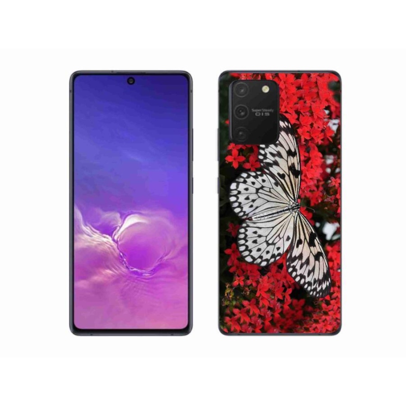 Zselés borítás mmCase Samsung Galaxy S10 Lite készülékhez - fekete-fehér pillangó 1