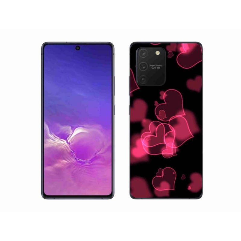 Gél borítás mmCase Samsung Galaxy S10 Lite készülékhez - piros szívek