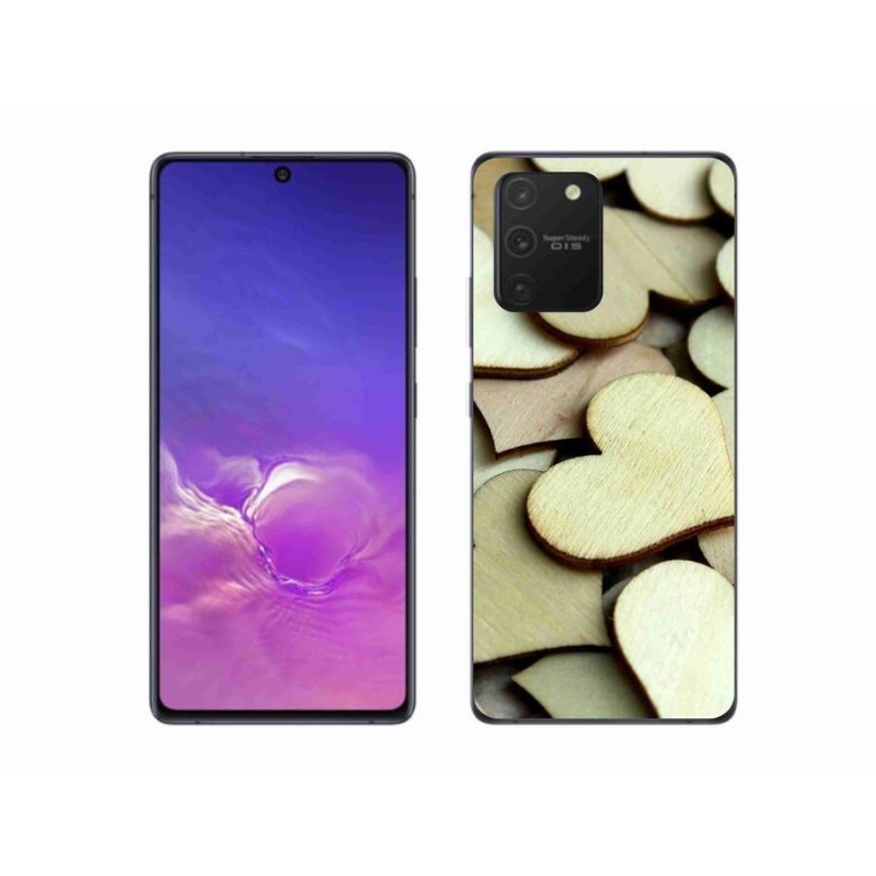 Gél borítás mmCase Samsung Galaxy S10 Lite készülékhez - fából készült szívek