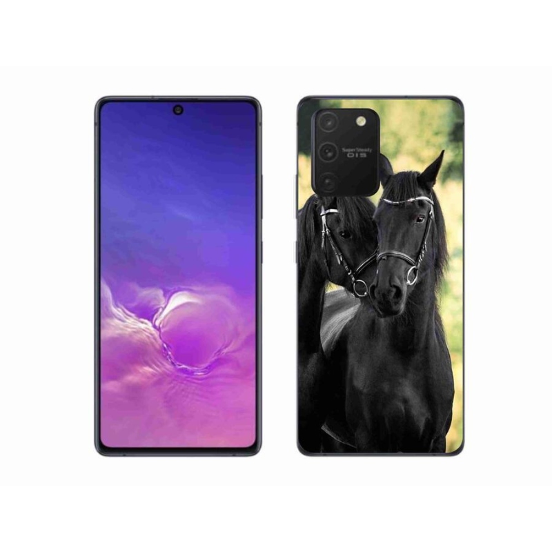 Gél borítás mmCase Samsung Galaxy S10 Lite készülékhez - két fekete ló