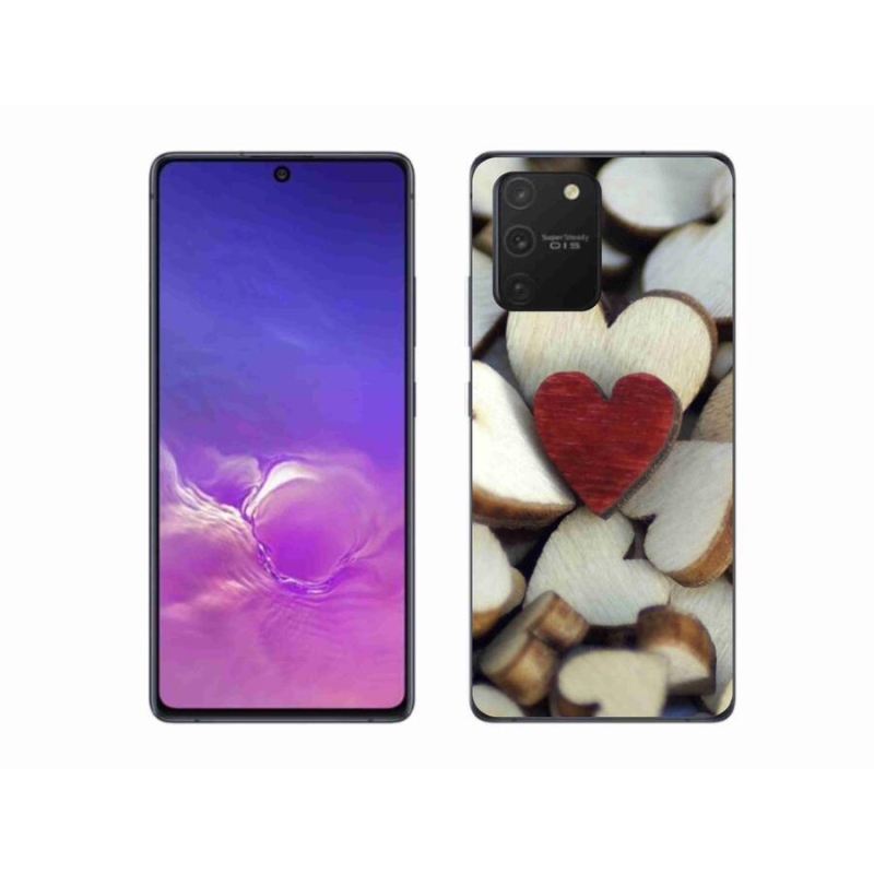Zselés borítás mmCase Samsung Galaxy S10 Lite készülékhez - gravírozott piros szív