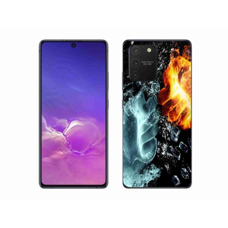 Zselés borítás mmCase Samsung Galaxy S10 Lite készülékhez - víz és tűz