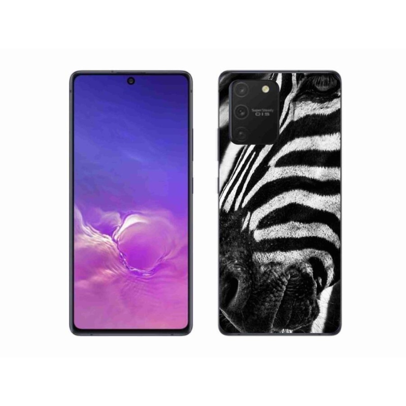 Gél védőburkolat mmCase Samsung Galaxy S10 Lite készülékhez - zebra