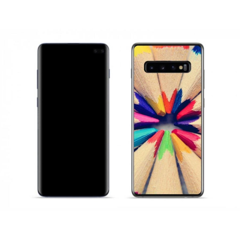 Zselés borítás mmCase Samsung Galaxy S10 készülékhez - zsírkréták
