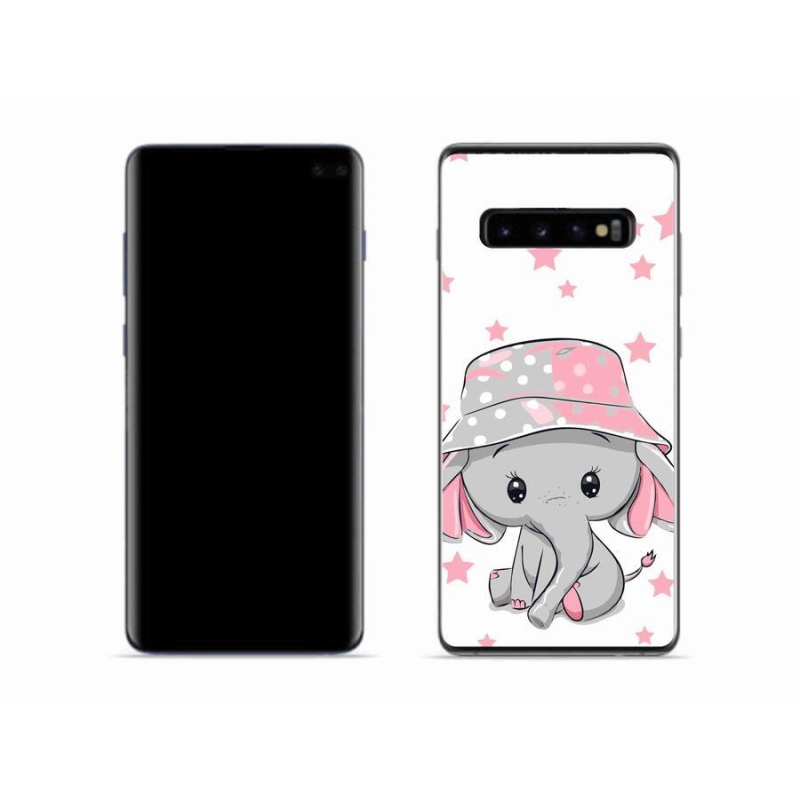 Zselés borítás mmCase Samsung Galaxy S10 készülékhez - rózsaszín elefánt