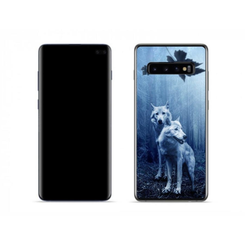 Zselés borítás mmCase Samsung Galaxy S10 készülékhez - farkasok az erdőben