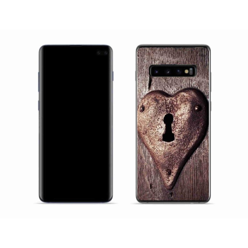 Zselés borítás mmCase Samsung Galaxy S10 készülékhez - szív alakú zár
