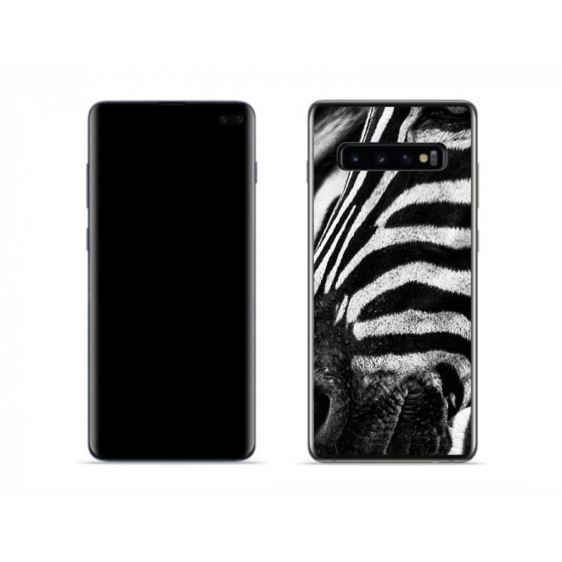 Zselés borítás mmCase Samsung Galaxy S10 készülékhez - zebra