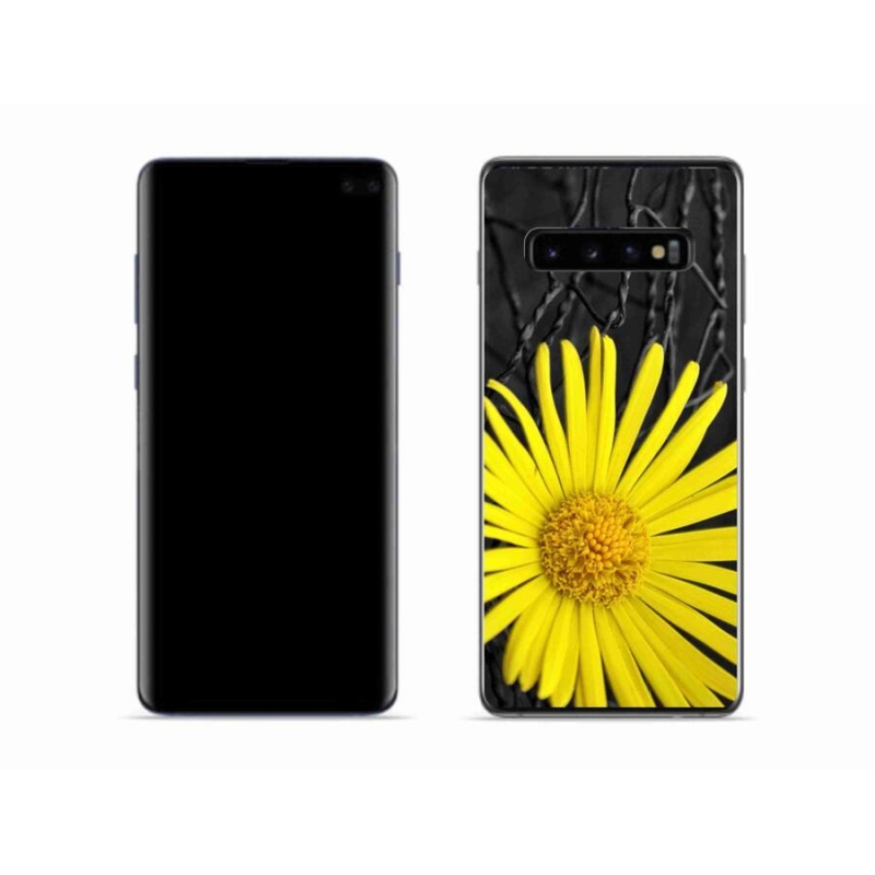Gél borítás mmCase Samsung Galaxy S10 készülékhez - sárga virág