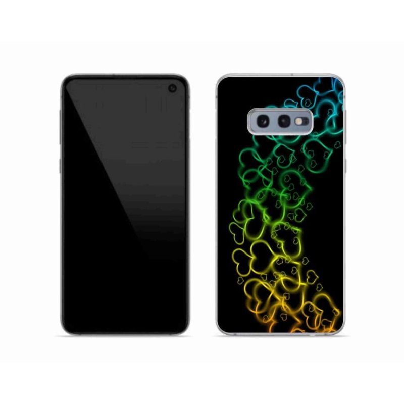 Zselés borítás mmCase Samsung Galaxy S10e készülékhez - színes szívek