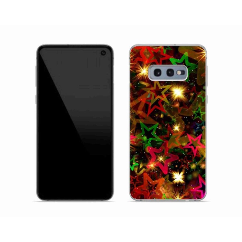 Gél borítás mmCase a mobil Samsung Galaxy S10e - színes csillagok