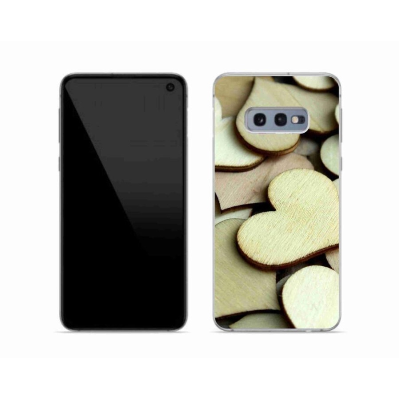 Gél borítás mmCase Samsung Galaxy S10e készülékhez - fából készült szívek