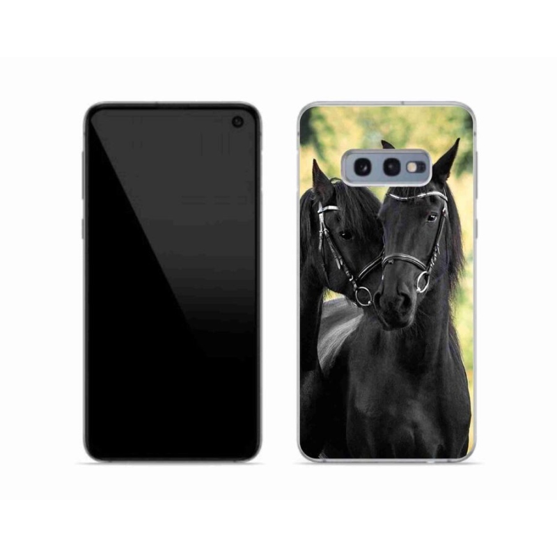 Zselés borítás mmCase Samsung Galaxy S10e készülékhez - két fekete ló