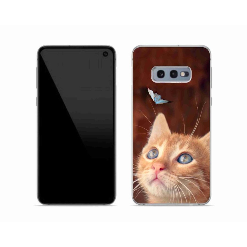 Gél borítás mmCase Samsung Galaxy S10e készülékhez - pillangó és cica