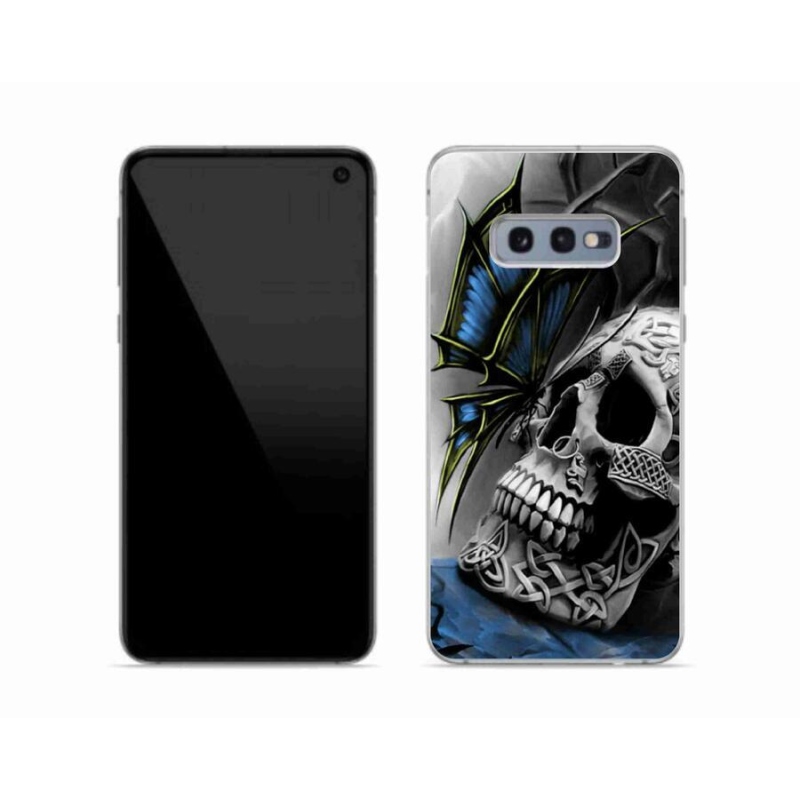 Gél borítás mmCase Samsung Galaxy S10e készülékhez - pillangó és koponya
