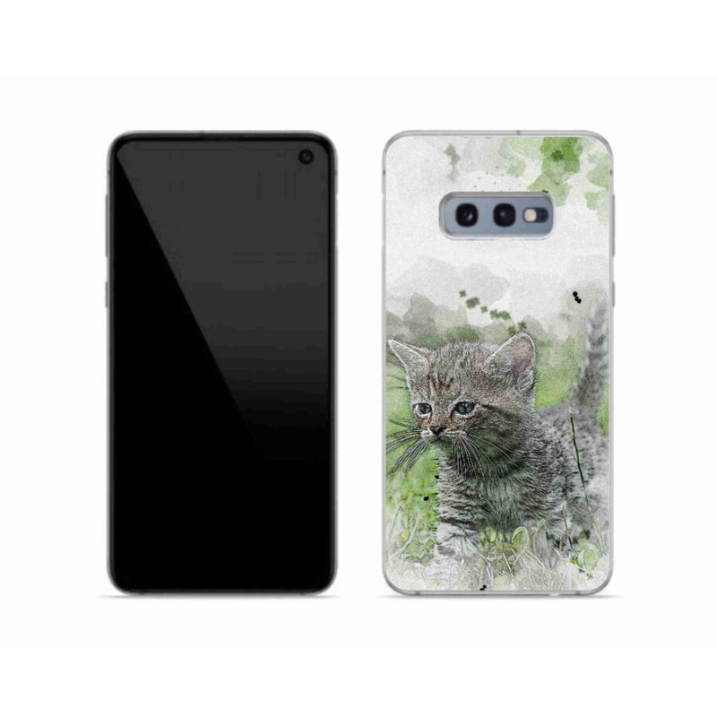 Gél borítás mmCase Samsung Galaxy S10e készülékhez - aranyos cica 1