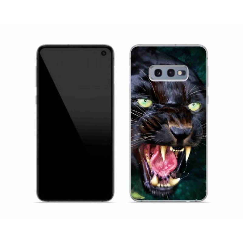 Gél borítás mmCase Samsung Galaxy S10e készülékhez - dühös fekete párduc