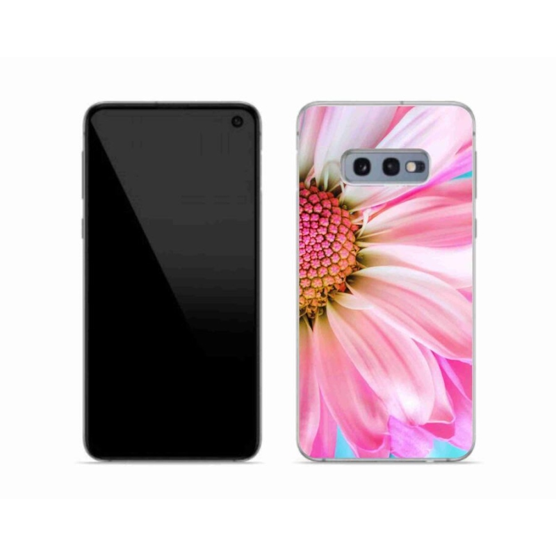 Gél védőhuzat mmCase Samsung Galaxy S10e készülékhez - rózsaszín virág