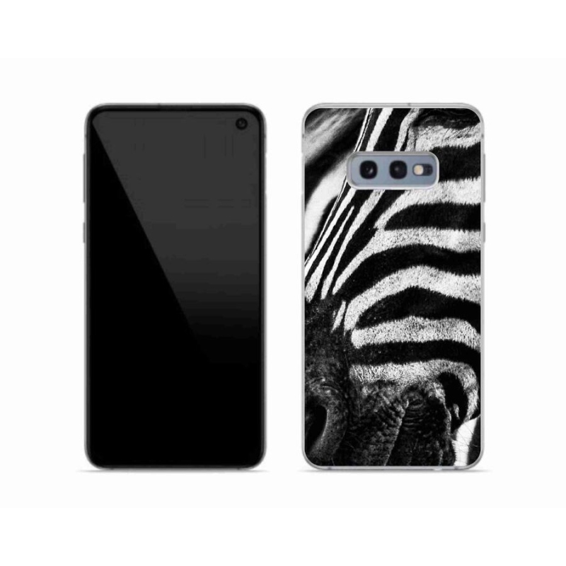 Zselés borítás mmCase Samsung Galaxy S10e készülékhez - zebra