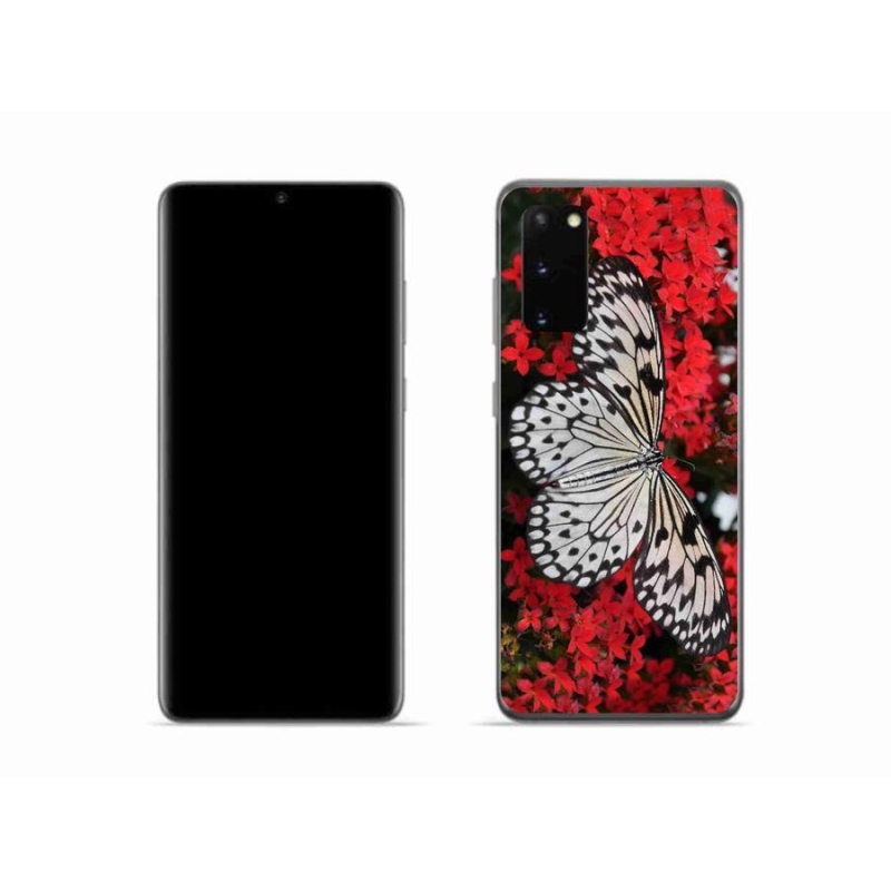 Gél védőhuzat mmCase Samsung Galaxy S20 - fekete-fehér pillangó 1