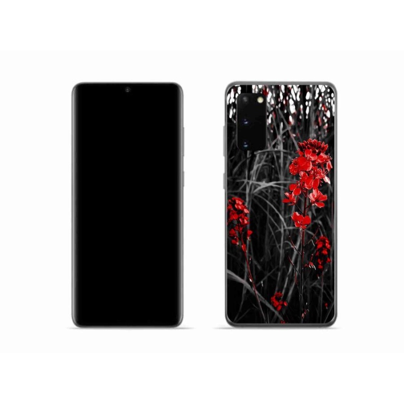 Gél védőhuzat mmCase Samsung Galaxy S20 - piros növényhez