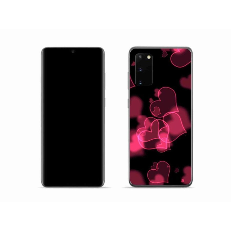 Gél védőhuzat mmCase Samsung Galaxy S20 készülékhez - piros szívek