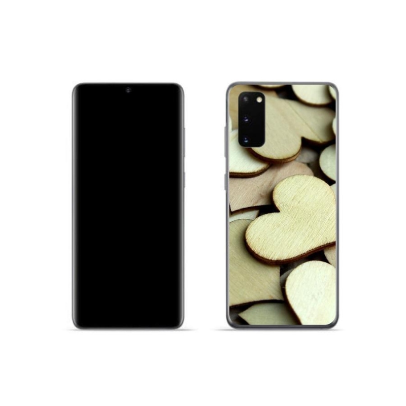 Gél borítás mmCase Samsung Galaxy S20 készülékhez - fából készült szívek