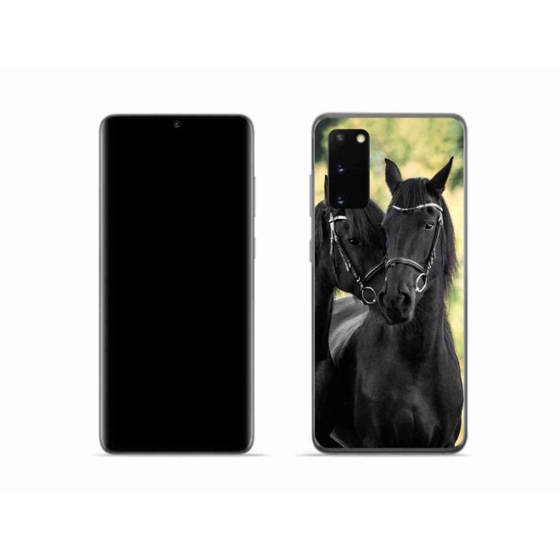 Gél borítás mmCase Samsung Galaxy S20 készülékhez - két fekete ló