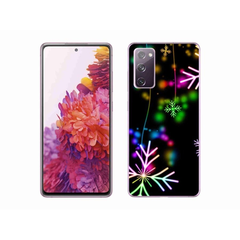 Gél borítás mmCase a mobil Samsung Galaxy S20 FE - színes pelyhekkel