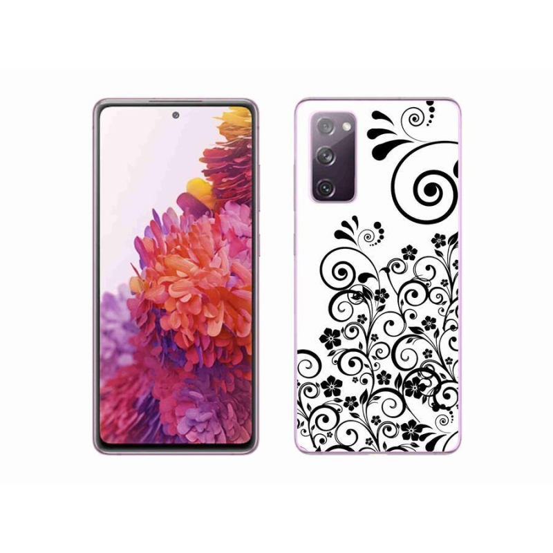 Zselés borítás mmCase Samsung Galaxy S20 FE készülékhez - fekete-fehér virágminták