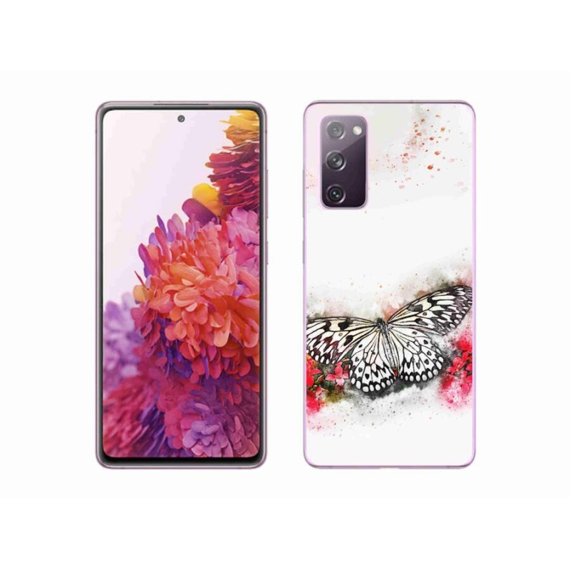 Zselés borítás mmCase Samsung Galaxy S20 FE készülékhez - fekete-fehér pillangó