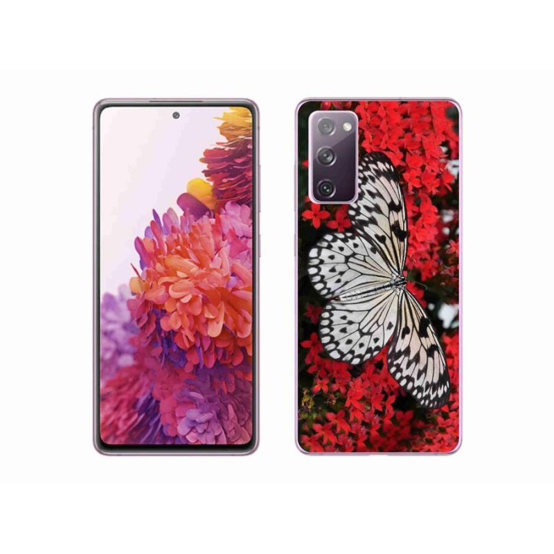 Zselés borítás mmCase Samsung Galaxy S20 FE - fekete-fehér pillangó 1