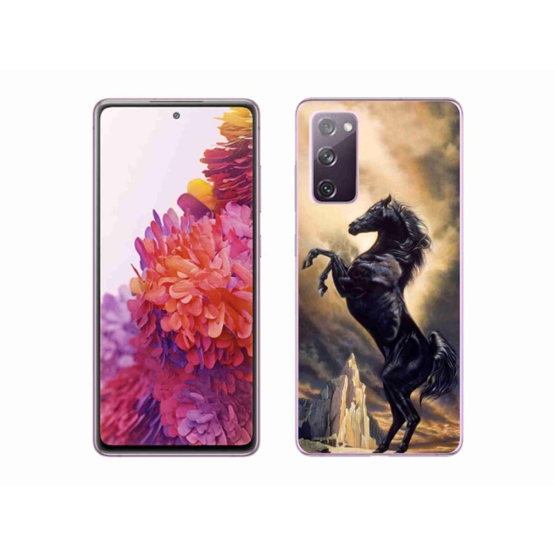Gél védőhuzat mmCase Samsung Galaxy S20 FE - fekete rajzfilm lóhoz