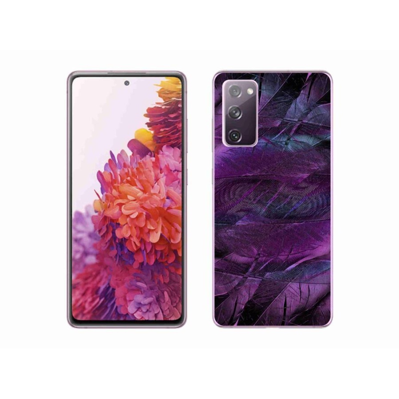 Gél védőhuzat mmCase Samsung Galaxy S20 FE készülékhez - lila tollak