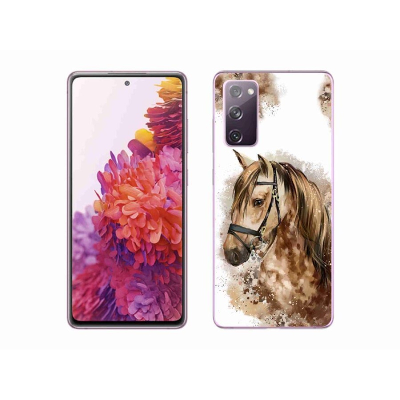 Zselés borítás mmCase Samsung Galaxy S20 FE - barna rajzfilm lóhoz