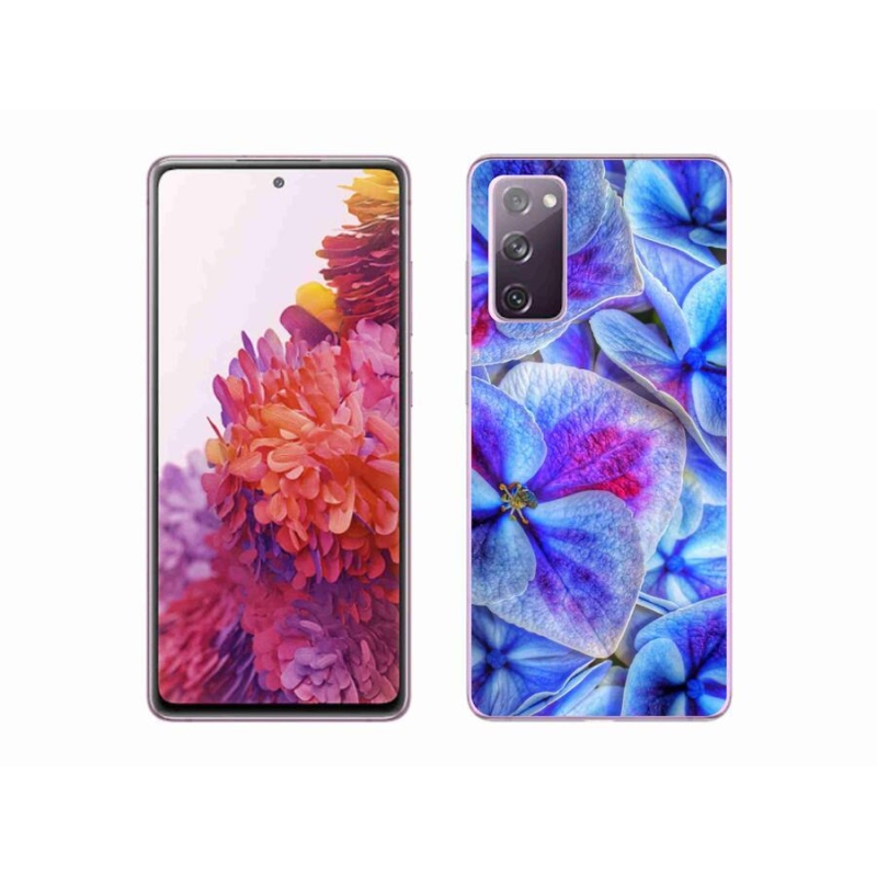 Gél védőhuzat mmCase Samsung Galaxy S20 FE - kék virágok 1