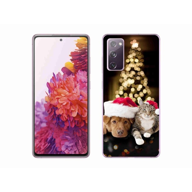 Gél borítás mmCase Samsung Galaxy S20 FE - Karácsonyi kutya és macska
