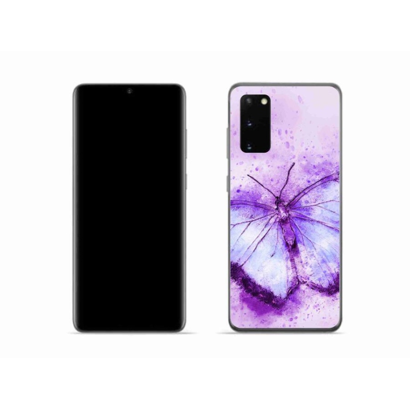 Gél védőhuzat mmCase Samsung Galaxy S20 készülékhez - lila pillangó