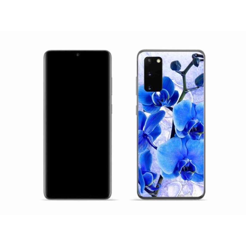 Gél védőhuzat mmCase Samsung Galaxy S20 készülékhez - kék virágok